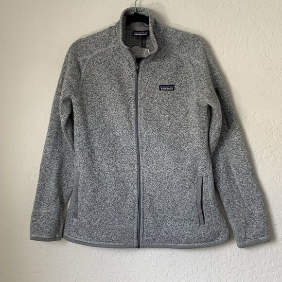 Patagonia Better Sweater Jacket Women L Gray Full-Zip Fleece Outdoor Warm Hiking - Picture 1 of 10